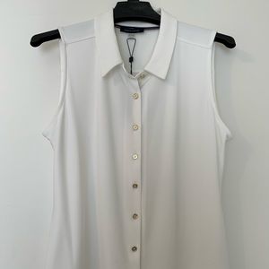Tommy Hilfiger button down sleeveless blouse